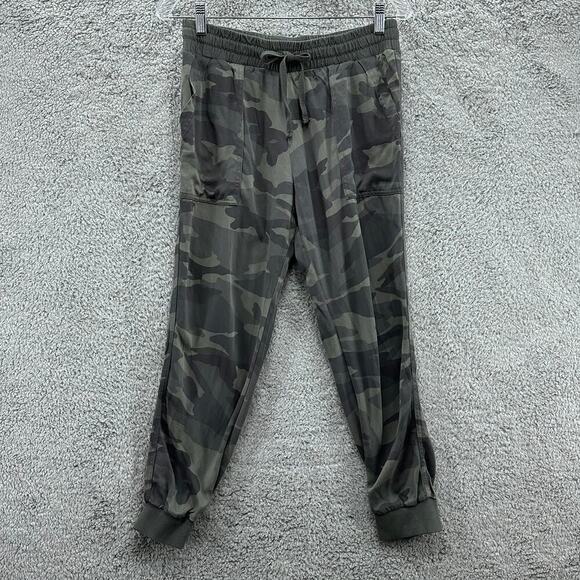 Splendid Women's Small Camo Joggers Front Tie Elastic Ankles‎ Soft Comfortable - Picture 1 of 10